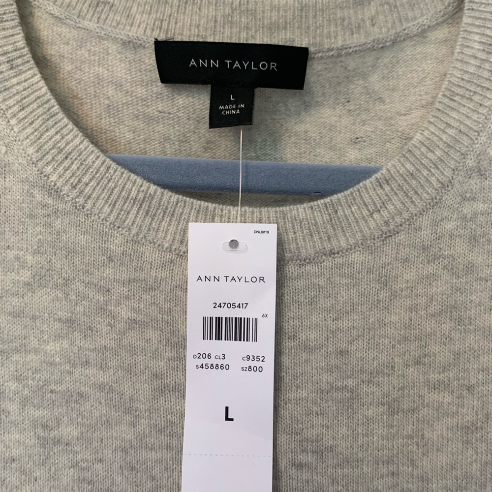NWT Ann Taylor heather gray sleeveless sweater